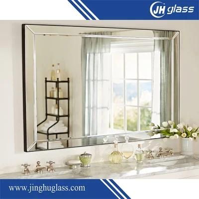 Double Coated Frameless Silver Mirror for Bathroom