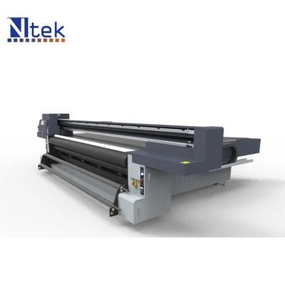 Ntek industrial Hybrid UV Roll to Roll Flatbed Printer Yc3321