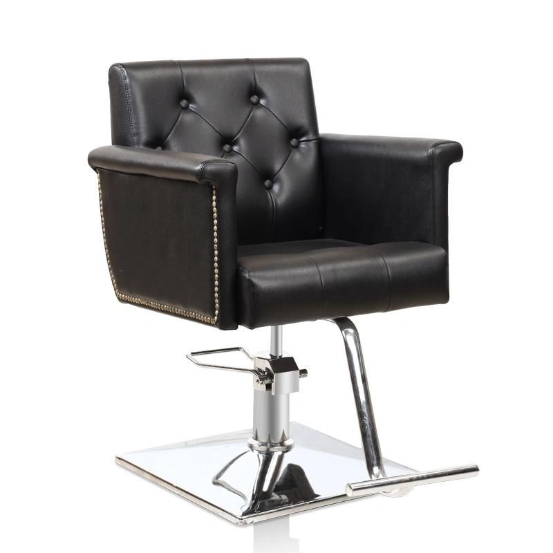 Hl-1180 Salon Barber Chair for Man or Woman with Stainless Steel Armrest and Aluminum Pedal