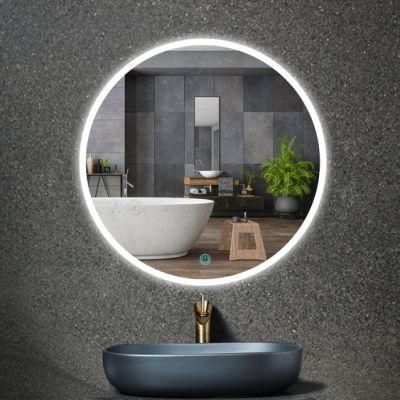 Modern Smart LED Mirror Touch Control Hotel Vanity Round Bathroom Mirror with Light