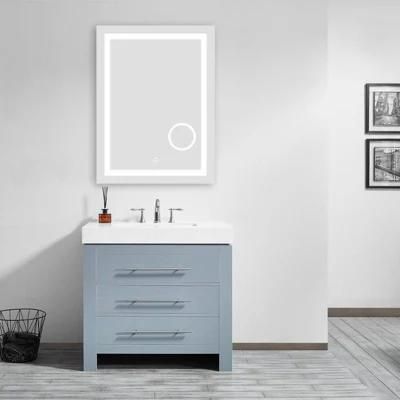 Anti Fog Hotel Vanity Wall Mounted Bath LED Mirror with Dimmer and Magnifier