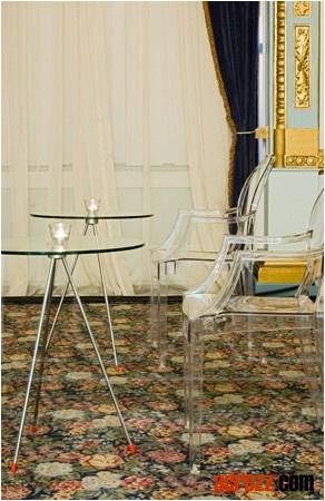 Steel Metal Glass Tripod Leg Side Corner End Table