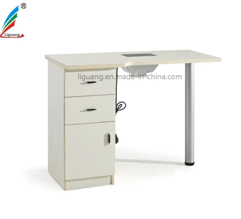 Salon Furniture Nail Dryer Table with Glass Top