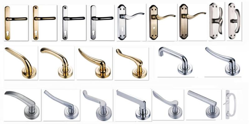 Black Lever Handle with Fastern Parts Entry Wood Shower Glass Door Lever High Security Handle Door Handle Locks