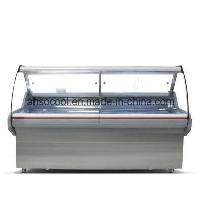 Supermarket Equipment Deli Food Display Showcase with Glass Cover and Back Door