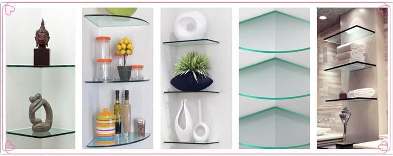 Tempered Shelf Glass for Wall Corner to Save Space