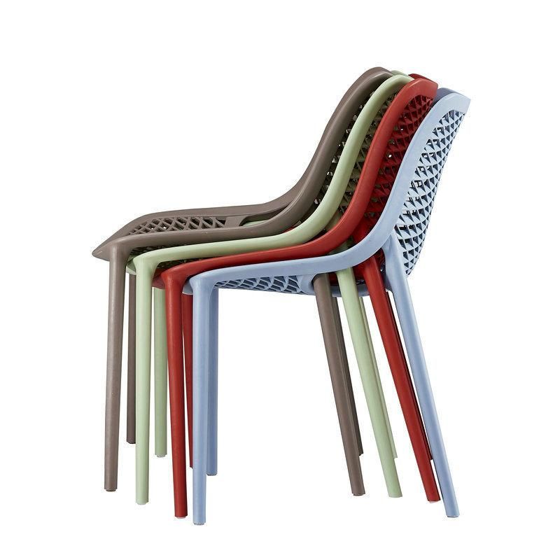 Modern Outdoor Furniture Stackable Plastic Air Chair Multi Colors Plastic Outdoor Air Plastic Chair for Garden