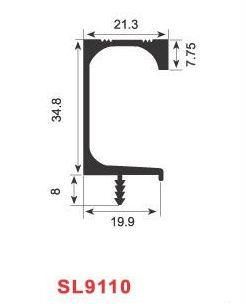 Aluminium Extrusion Profile Cabinet Handle Products with Detail Size or Can Customized