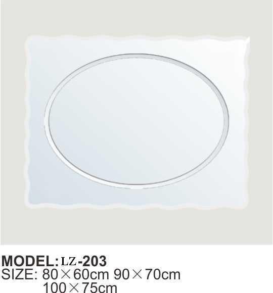 Glass Irregular Decorative Sliver Frame Bathroom Mirror