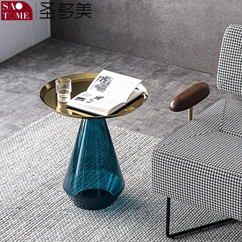 Sofa Round Shape Glass Accent End Table Coffee Tables