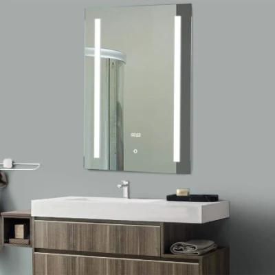 Hotel Smart Frameless Touch Screen Dimmer Lights Contemporary Bathroom LED Backlit Mirror