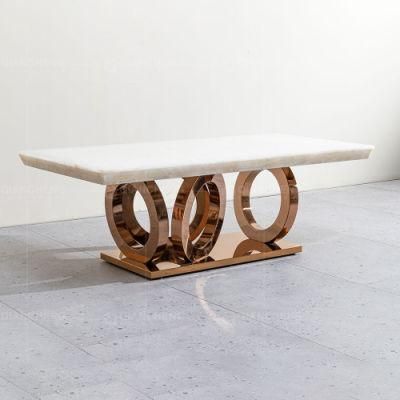 Wholesale Living Room Furniture Ss Steel Golden Coffee Table