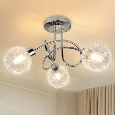 Depuley 3 Way Elegant Mesh Glass Shade LED Ceiling Light