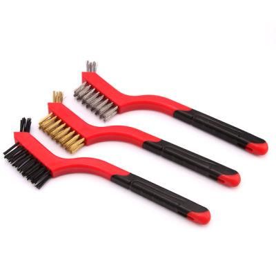 Mini Stainless Steel Wire Nylon Cleaner Double-Sided Brush for Rust