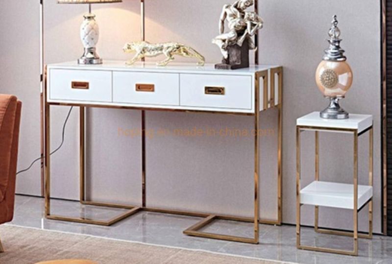 Easy Assemble Espresso Entrance Console Table with Storage for Enter Way Living Rome Table Set