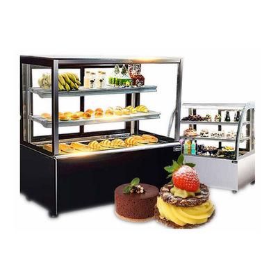 Commercial Marble Glass Bakery Pastry Cake Display Refrigerator Cabinet Showcase