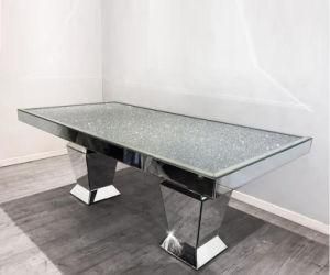 Wedding Big Size Dining Table with Crush Diamond