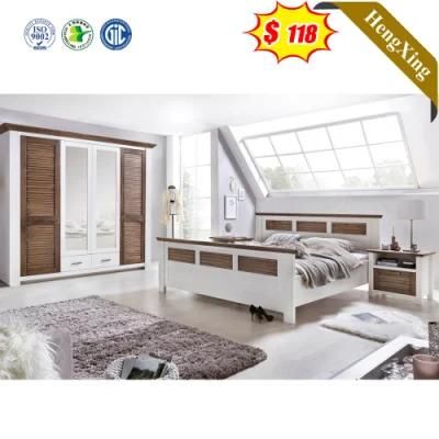 White Mixed Wood Color Modern Design Hotel Apartment Bedroom Furniture with Wardrobe