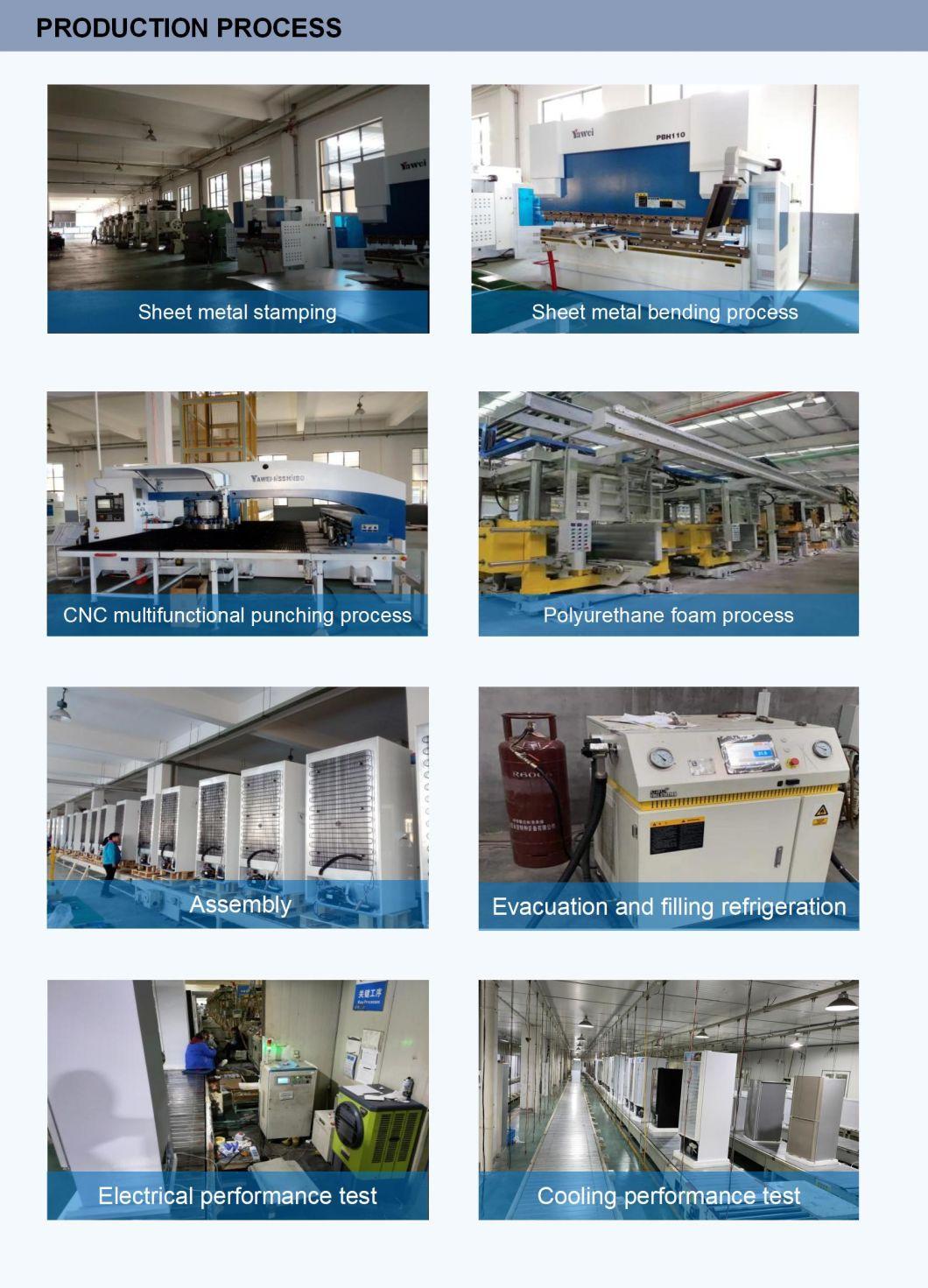 All-Round Refrigeration Direct Cooling Glass Display Showcase with Brand Compressor