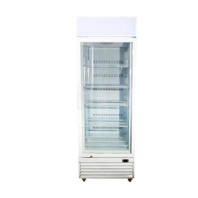 Single Glass Door Fan Dynamic Cooling Upright Freezer Ice-Cream Showcase