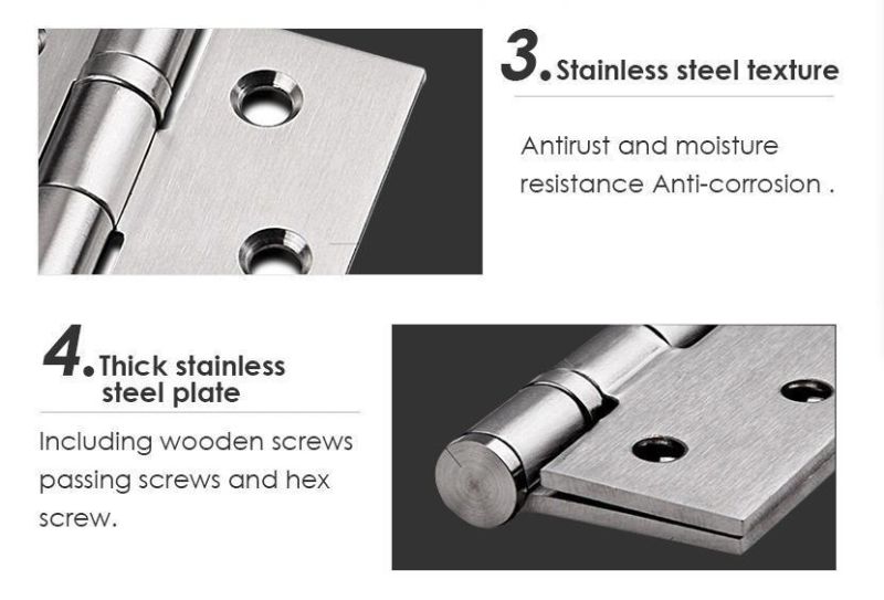SUS304 Stainless Steel Door Hinge for Wooden/Glass Door