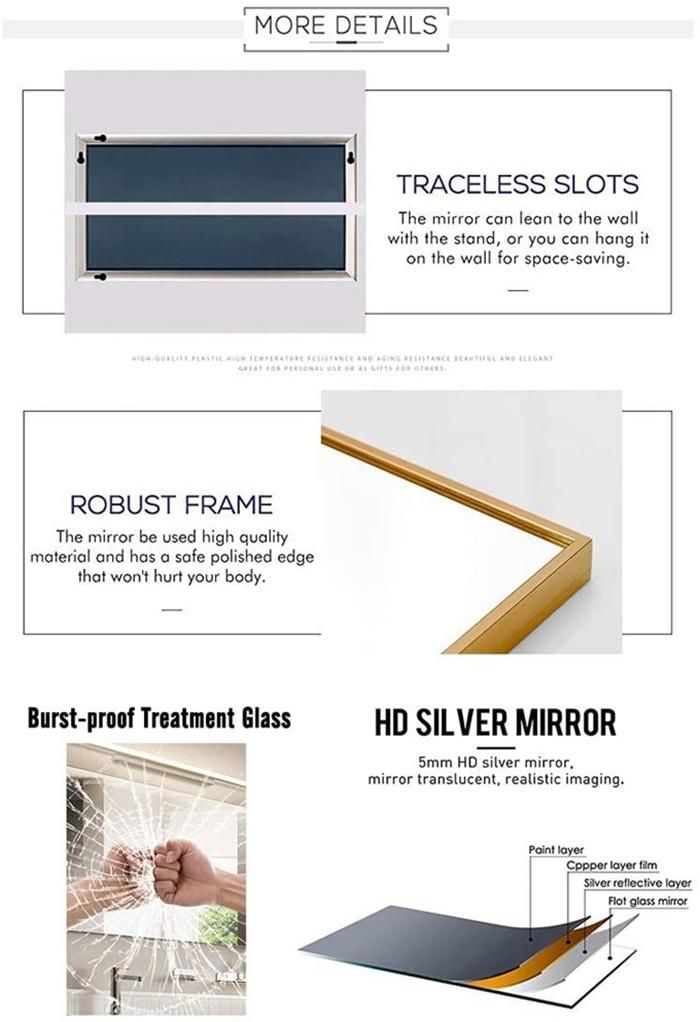 Rectangle Wall Mirror Decorative Full Length Dressing Metal Framed Mirror