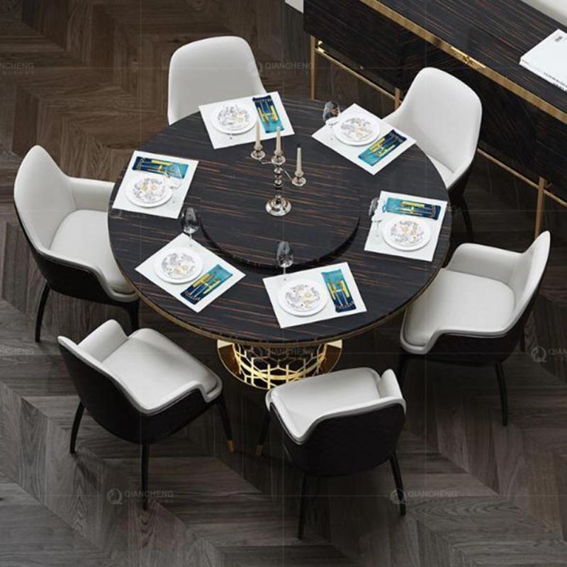 Mix Black and White Color Leather Dining Room Furniture Chair