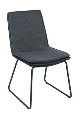 Modern Design Elegant Style Fabric Office Home Chrome Legs Dining Chair