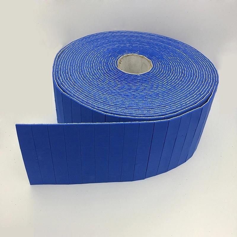 25X25X5mm on Rolls Paper Liner Blue Static Cling Glass Separator EVA Rubber Foam Pads