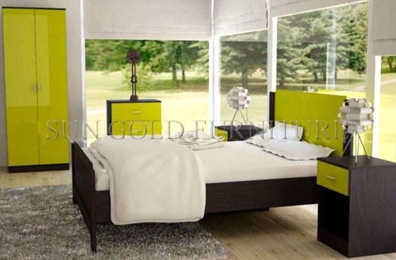 Modern High Gloss Bedroom Furniture Bedroom Set (SZ-BF044)