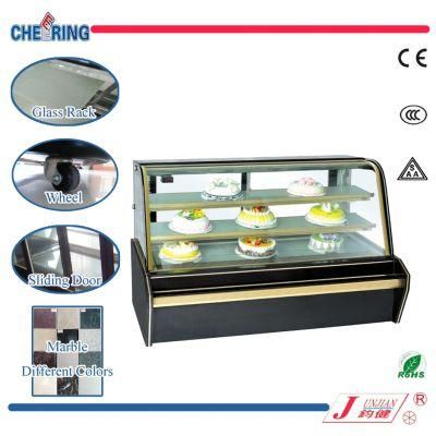 1.2m1.8m2.0m Luxury Arc Glass Cake Display Freezer Refrigerator Showcase