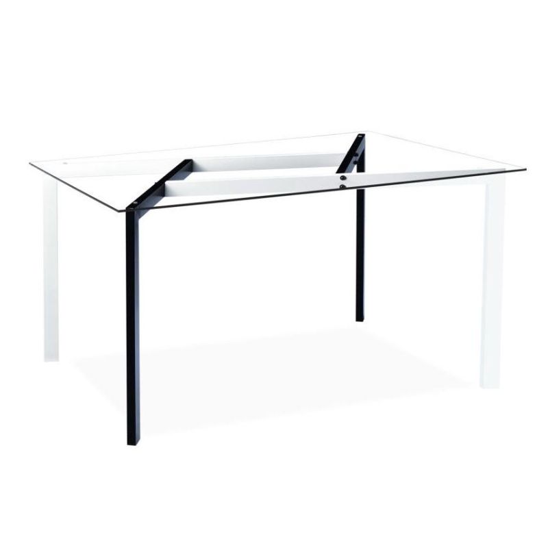 New Product Furniture Stylish Black Glass Dining Room Table