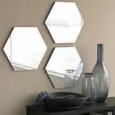 Hot! fashion 4mm Hexagonal Shaped Bathroom Silver Mirror Tiles for Bathroom Mirror Wall Mirror