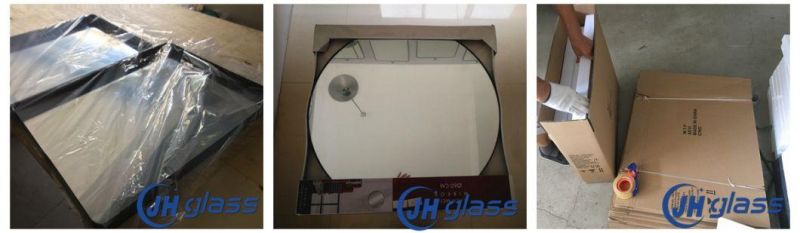 Round Rectangle Shape Metal Framed Bathroom Mirror for Home Decoration