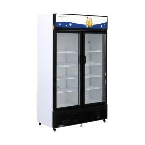 663L White Commercial Vertical Refrigeration Glass Display Showcase with Lock