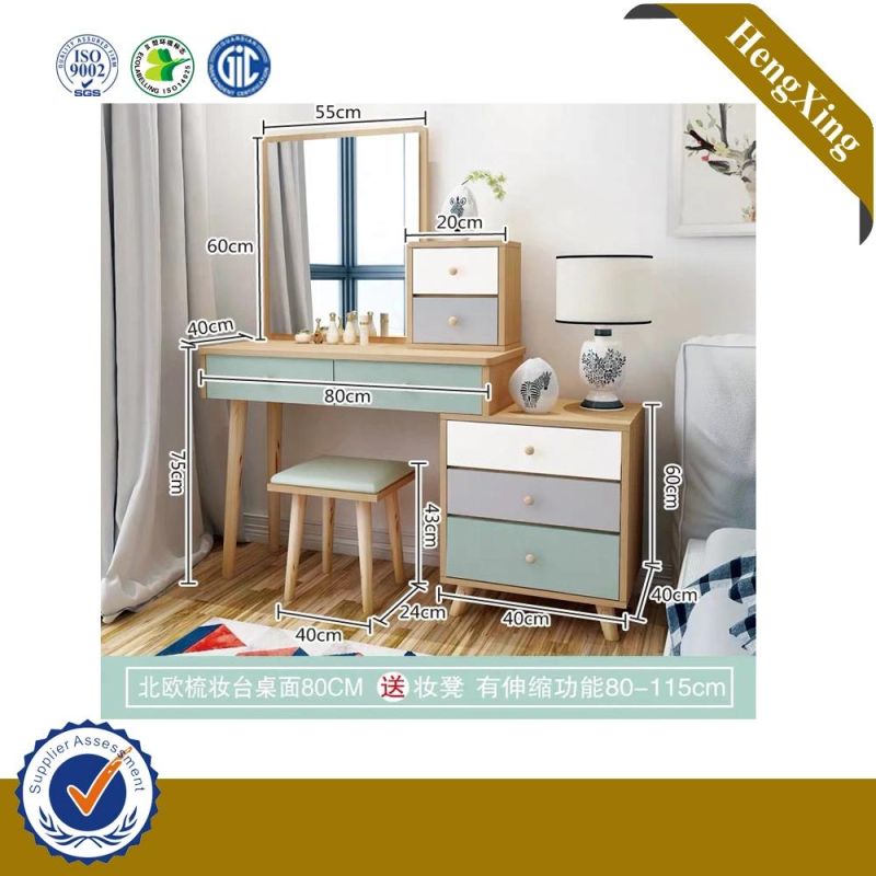 Wholesale Home Decoration Hotel Bedroom Furniture Set Glass Vanity Dresser Cabinet Mirror Dressing Table