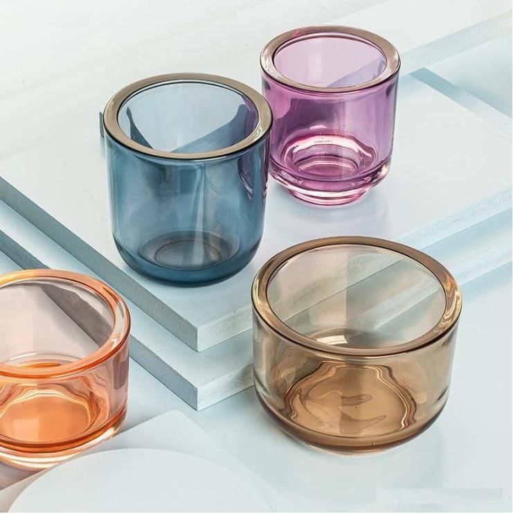 Vss Luxury Colored Thick Wall Votive Glass Candle Holder for Home Decor