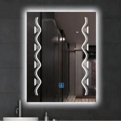 Hotel Smart Bathroom New Product Home Wall Mirror Makeup LED Light Glass Silver Toilet Mirror