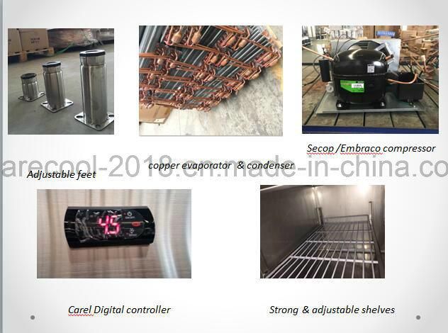 Fan Cooling Stainless Steel Refrigerator Workbench with Drawers