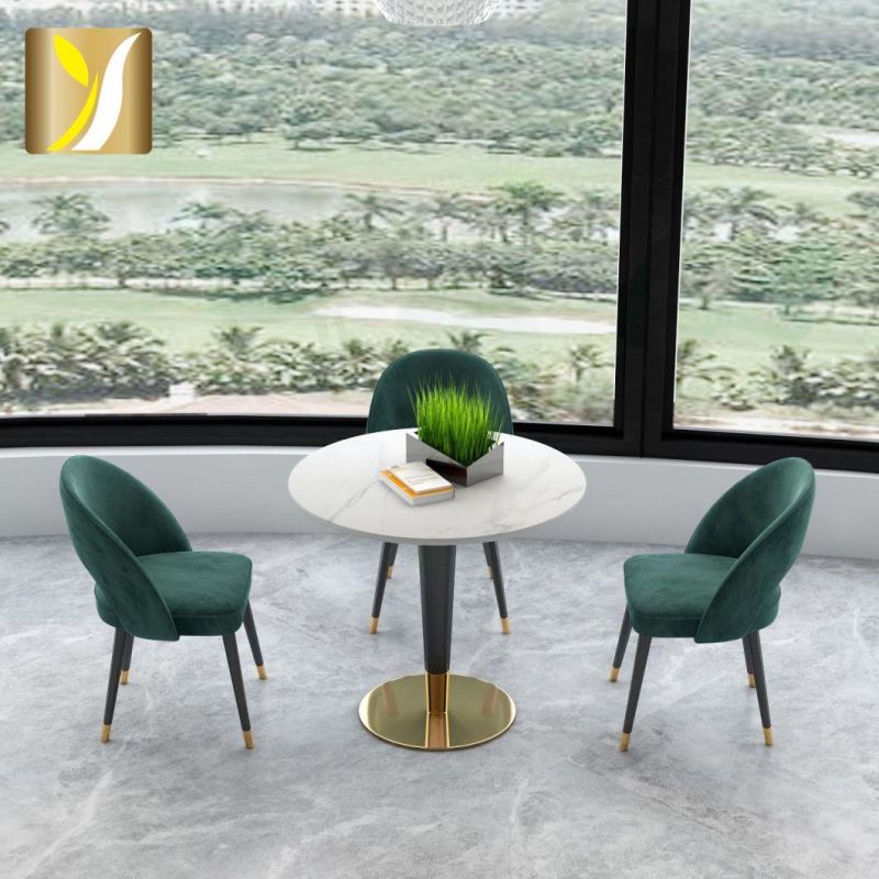 Modern Simple Negotiation Table Rest Area Reception Light Luxury Small Round Table Milk Tea Shop