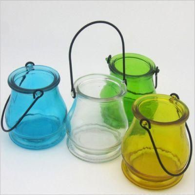 Home Decoration Colors Glass Candle Holder Candle Jar Gift Candle Holder