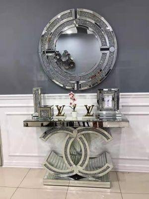 Factory Price Wholesale Mirrored Table Console Table with Mirror Set
