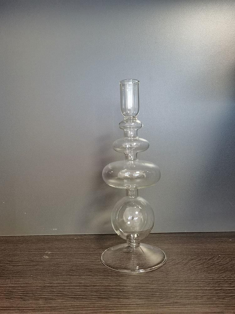 Thin Wall Glass Tealight Holder Candlestick