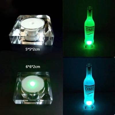 LED Display Stand for Crystal Glass Lens Ball Home Desktop Holder Light Base