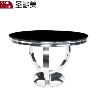 Modern Practical Stainless Steel Glass Dining Table