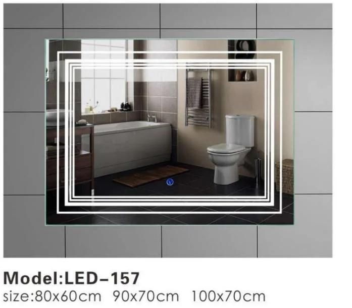 3D Tunnel LED Sensor Fogless Wall Bathroom Glass Smart Mirror