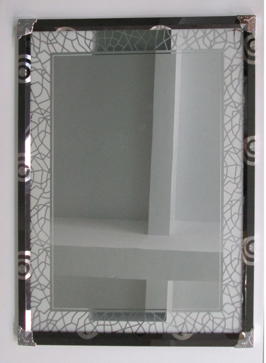Stainless Steel Framed Silver Wall LED Laminated Bathroom Glass Mirror