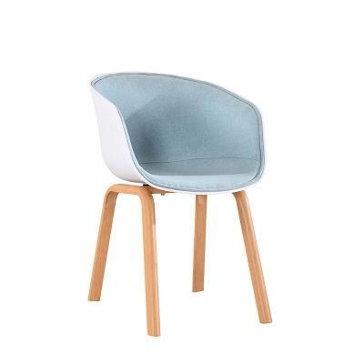 Wholesale Leisure High-Class Colored Metal Legs Upholstered Fabric Dining Chair for Restaurant