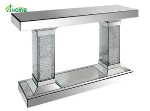 Antique Glass Top Luxury Console Table with Crystal