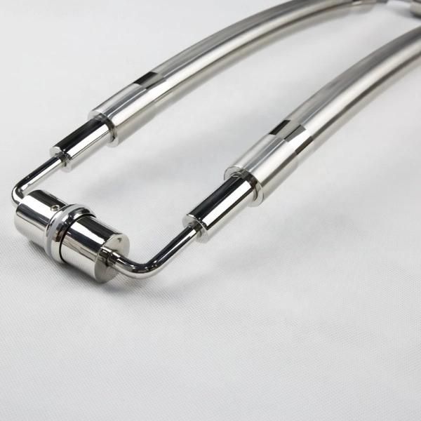 Polished 304 Stainless Steel Double Side Fixing Glass Door Pull Handle